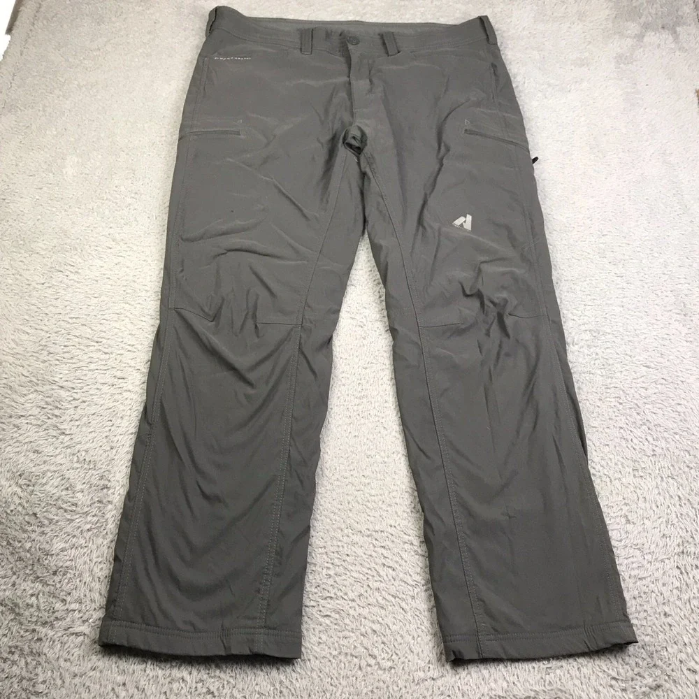 Eddie Bauer First Ascent Guide Pro Pants Mens 36 (38x31) Gray Fleece Lined Cargo